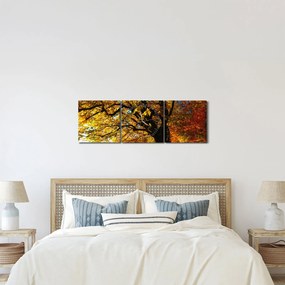 Obraz jesieni (z zegarem) (90x30 cm)