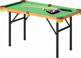 SPORTNOW Składany stół bilardowy, mini stół bilardowy, 2 kije, 16 kul, trójkąt, szczotka, zielony