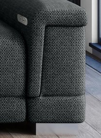 Narożnik CAMPO L z elektryczną regulacją siedziska Lewostronny w tkaninie MEMPHIS 06 WERSAL