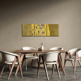 Obraz - Pocałunek (z zegarem) (90x30 cm)
