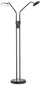 Czarna lampa stojąca LED ze ściemniaczem i szklanym kloszem (wysokość 135 cm) Tallri – Fischer &amp; Honsel