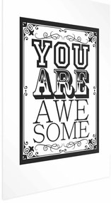 Plakat You are awesome 21x30 cm bez ramy z marginesem ARTGEIST B