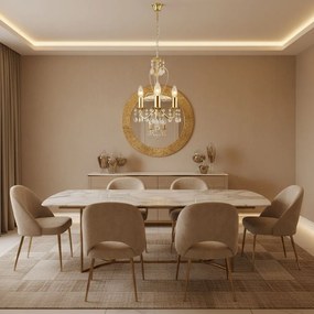 LAMPA SUFITOWA WISZĄCA EBT012-3CP ZŁOTA