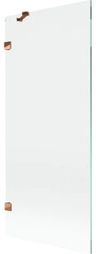 Mexen Lunar parawan nawannowy 1-skrzydłowy 80 x 150 cm, transparent, różowe złoto - 897-080-000-60-00