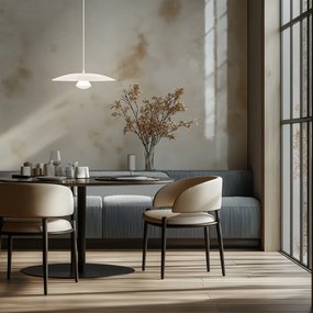 Biała lampa wisząca LED z metalowym kloszem Lund – Candellux Lighting