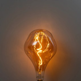 Ściemnialna żarówka LED E27 z spiralnym żarnikiem PS160, lustrzane złoto, 6W, 100 lm, 1800K