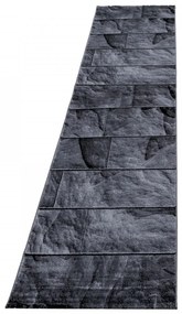 Dywan nowoczesny Parma Granit szaro-czarny 80 cm x 300 cm