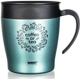 Banquet Kubek termiczny podróżny TAZZA 330 ml,zielono-szary