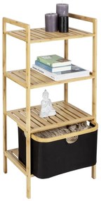 Czarno-naturalny bambusowy regał łazienkowy 44x93,5 cm Ecori – Wenko