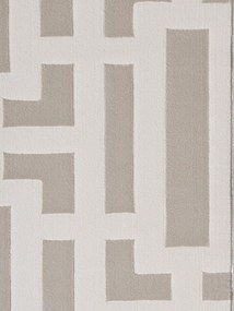 Dywan nowoczesny Perles Geometria szaro-kremowa 80 cm x 240 cm