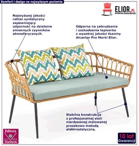Rattanowa sofa ogrodowa Tarkin 3X-wielobarwna