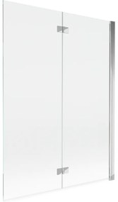 Mexen Mist parawan nawannowy 2-skrzydłowy prawy 130 x 150 cm, transparent, chrom - 8A9-130-002-01-00-P