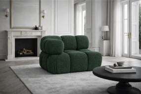 Moduł narożny, róg, do systemu modułowego, tkanina bukla Abriamo, Ciemnozielony, Selia