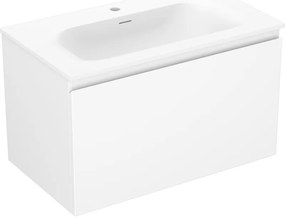 Mexen Orio szafka łazienkowa 80 cm z umywalką Vela, 1 szuflada, biała mat - 91A10-08047-1-BF01-W23M01