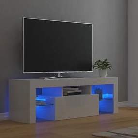 Biała szafka RTV z LED w połysku - Artbo