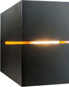 Zestaw 4 inteligentnych lamp ściennych czarny ze złotem 9,7 cm w tym Wifi G9 - Transfer Groove