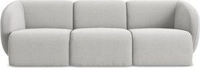Jasnoszara aksamitna sofa 244 cm Lani – Makamii