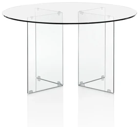 Szklany okrągły stół ø 50 cm Kaya – Tomasucci