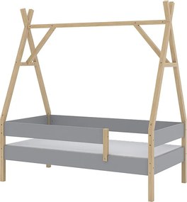 Łóżko tipi szary 166.5x86.5x177.5 bali