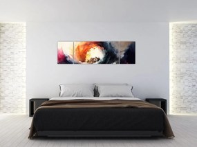 Obraz - W wirze powodzi, akwarela (170x50 cm)