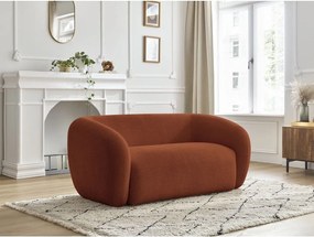 Pomarańczowa sofa z tkaniny szenilowej 160 cm Celine – Bobochic Paris