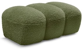 Zielony podnóżek z materiału bouclé Hippolyte – Bobochic Paris