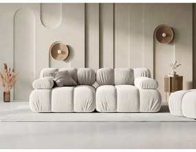 Beżowa aksamitna sofa modułowa 188 cm Bellis – Micadoni