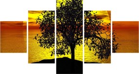 Obraz sylwetki drzewa (125x70 cm)