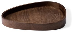 Brązowy drewniany pojemnik dekoracyjny 26x23x3 cm Curve L – LIND DNA