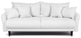 Biała sztruksowa rozkładana/ze schowkiem sofa 215 cm Bjork – Bonami Selection