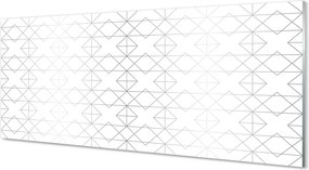 Panel szklany do Kuchni Zarys Wielokątów