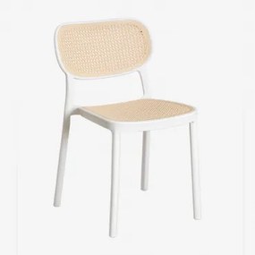 Stapelbare Eetkamerstoel Van Polypropyleen Omara Gardenia Biel - Sklum