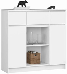 Biała minimalistyczna komoda do salonu N4-G26