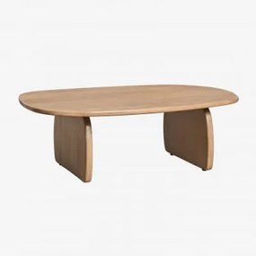 Stolik Kawowy Owalny 110x70 Cm Z Drewna Mango Agathe Naturalna - Sklum