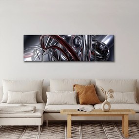 Obraz szarej abstrakcji (170x50 cm)