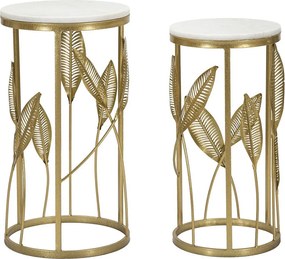 Zestaw Stolików Pomocniczych Gogli, Złoto, 35x35x65,5 cm, Kendra Home