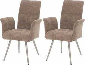 Krzesło do jadalni MCW-G55 (zestaw 2 sztuk), brązowy