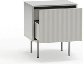 Jasnoszara szafka nocna z matowym wykończeniem Sierra – Teulat