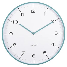Zegar ścienny Karlsson 6011BL design niebieski, średnica 40 cm