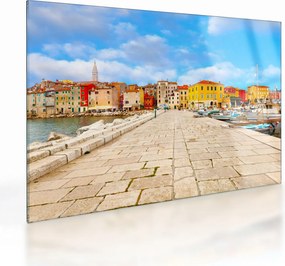 Obraz na szkle - Stare istryjskie miasto Poreč, Chorwacja (70x50 cm)