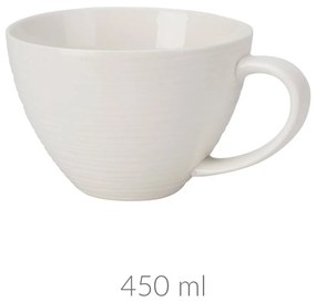 Elegancki kubek porcelanowy do kawy, z dużym uchem, 450 ml