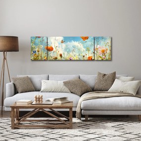 Obraz - Motyle na letniej łące (170x50 cm)