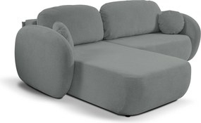 Masseno Narożnik AMICO z funkcją spania i pojemnikiem na pościel Narozniki L, Rozkładana sofa - Szary, ARAGON 93