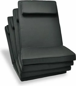 Zestaw 4 poduszek na krzesło Garth - antracyt