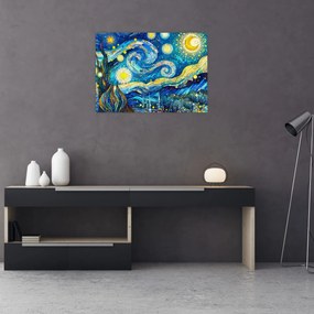 Obraz na szkle – Mozaika gwiaździstej nocy (70x50 cm)
