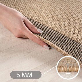 Dywan zewnętrzny Timber Kwadraty beżowy 80 cm x 250 cm