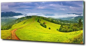 Fotoobraz na ścianę szklany Zielone wzgórza