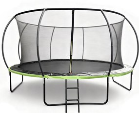 Trampolina ogrodowa dla dzieci Pegie 14FT, 427 cm, z siatką wewnętrzną i drabinką