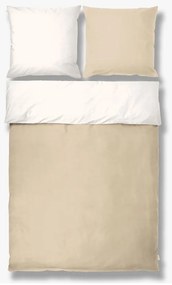 Biało-beżowa pościel jednoosobowa z perkalu bawełnianego 140x220 cm Shades – Mette Ditmer Denmark