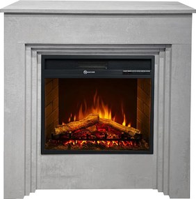 Kominek elektryczny BELLINI z efektem betonu, wyprodukowany we Włoszech, dł. 96 x gł. 35 x wys. 96 cm.